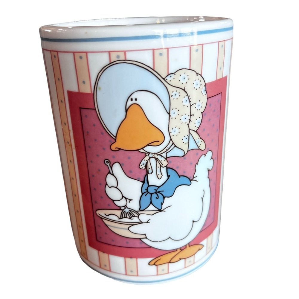 Charming Goose Design Ceramic Vase wooden spoon holder fabrizio cottagecore